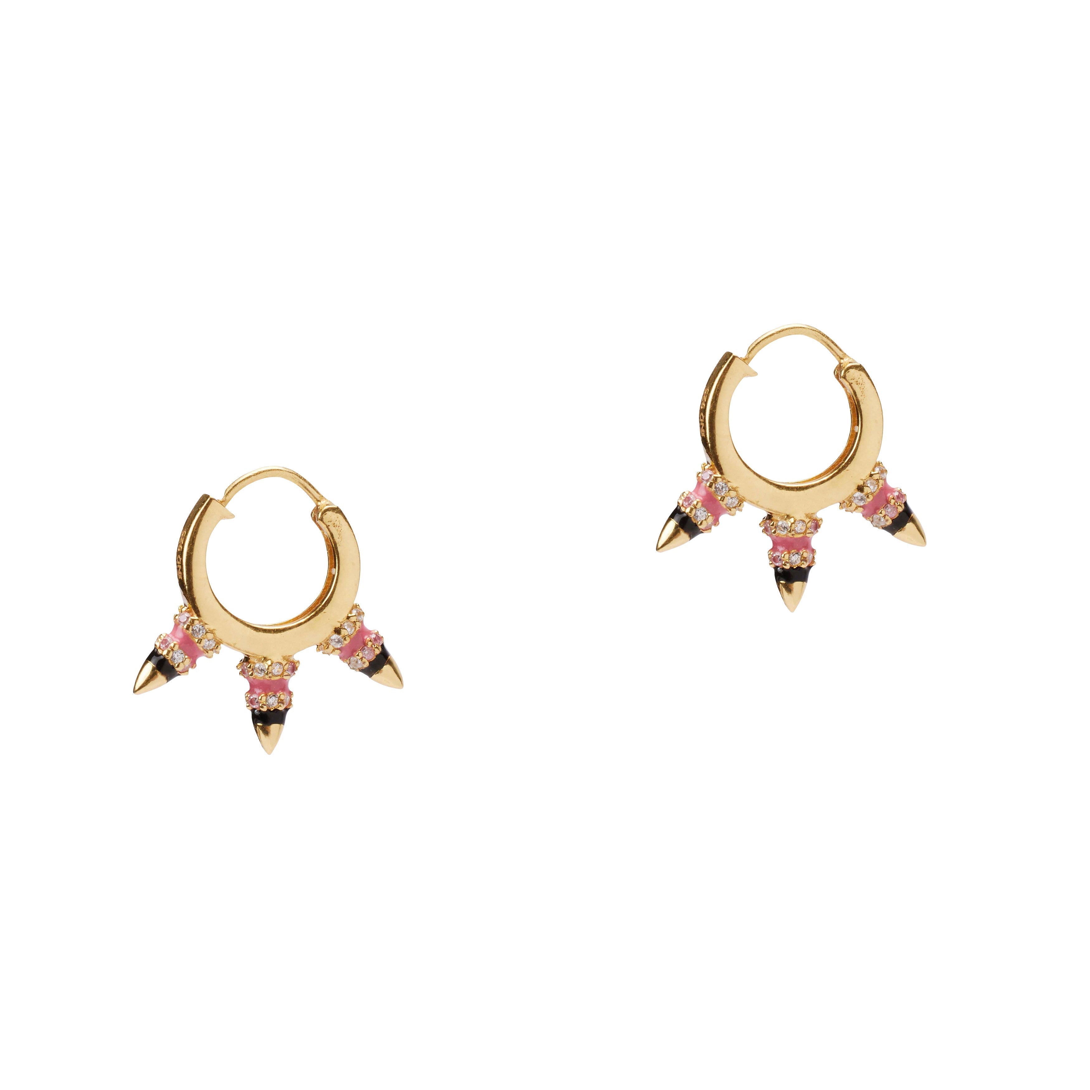 Jardin Spiked Huggie Hoops