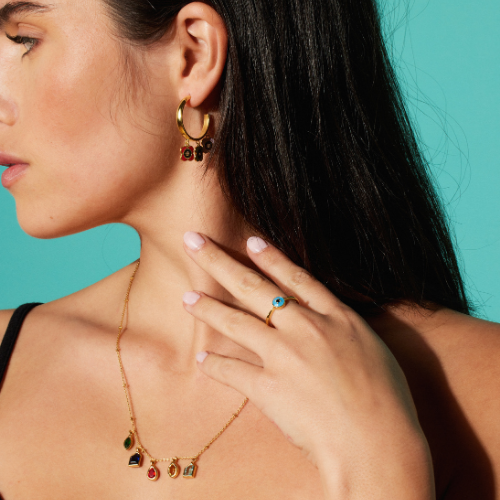 Fleur Floral Hoop Earrings