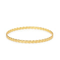 Full Moon Gold Flat Twist Bracelet