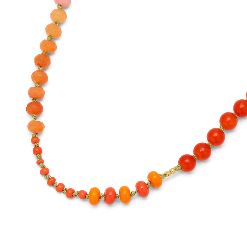 Frida Freshwater Pearl Orange Ombre Necklace
