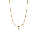 Peachy Necklace Charm on Isla Round Snake Chain