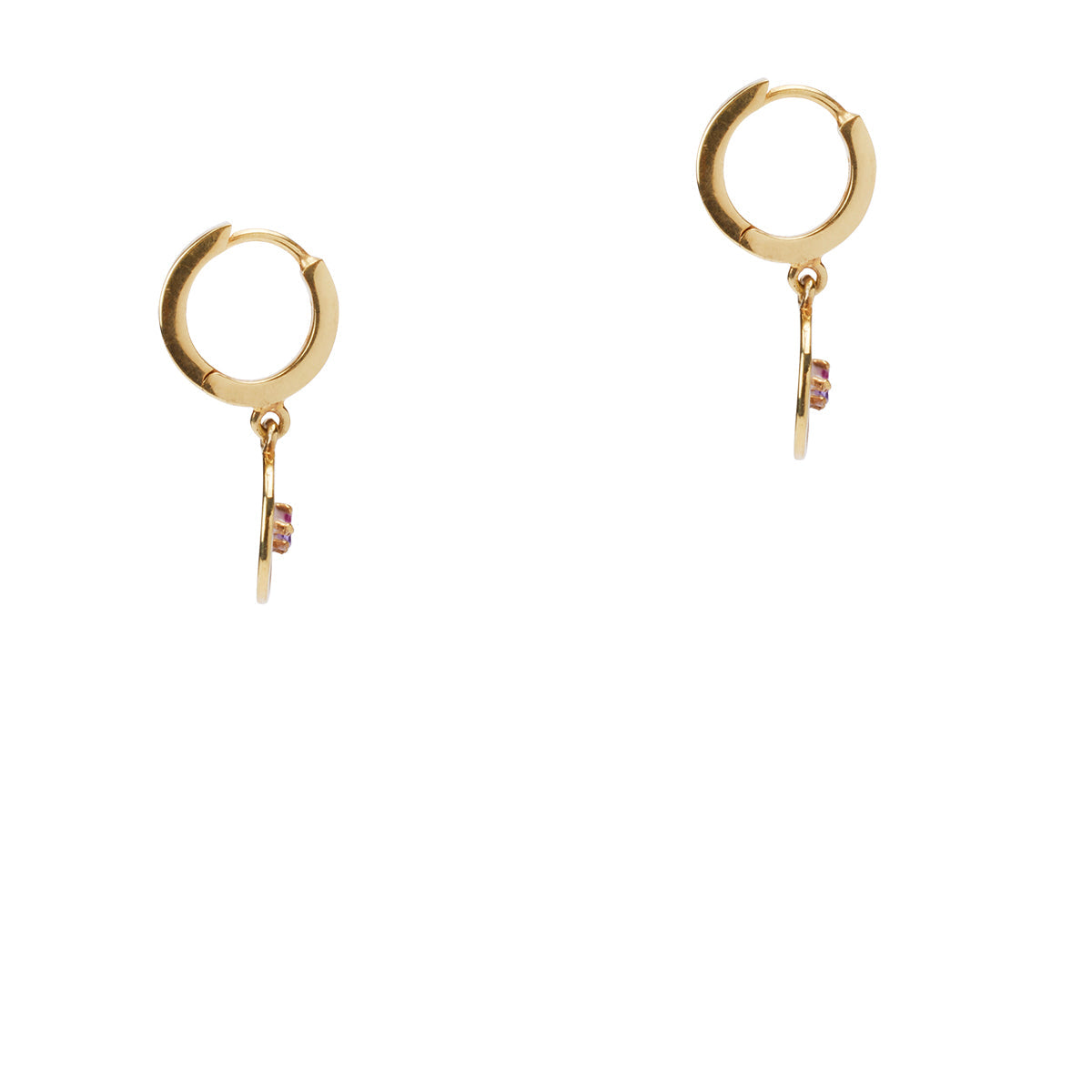 Yin Yang Huggie Earrings