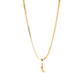 Banana Necklace Charm on  Dainty Herringbone Chain