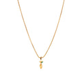 Lemon Zesty Necklace Charm on Extra Light Rope Chain