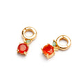 Orange Earring Charm Pair