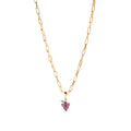 Grape Expectations Necklace Charm on Siren Adjustable Paperclip Chain